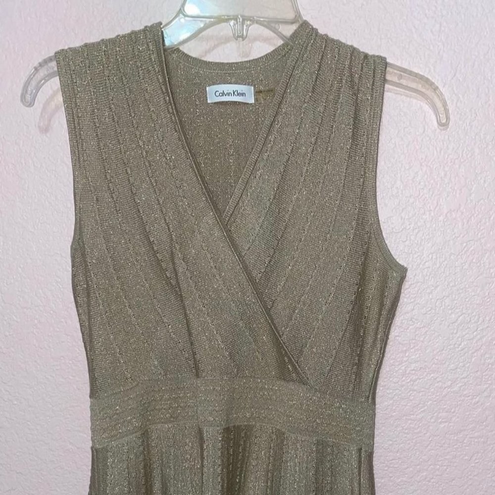Calvin Klein Gold Mini Dress, size: s